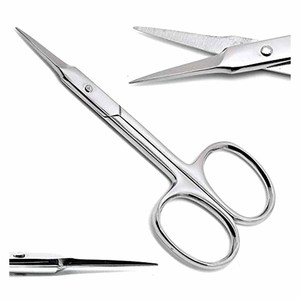 Manicure <b>Scissors</b> Stainless Steel Straight Blade Sharp Tip Round Handle Durable <b>For</b> <b>Nail</b>, eyebrow - Product Image 3