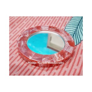 Espejos Pulidos de Cuarzo Rosa con Diseño de Alta Gama, Forma Redonda, Incrustados, en Grandes Cantidades para Venta al Por Mayor - Product Image 1