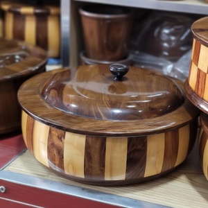 Bol en bois avec finition cirée, finition durable, finition longue durée, facile à nettoyer - Product Image 4