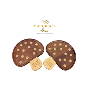 Bandeja de Comida Infantil de Madera de Nogal Negro Natural Pulido, Diseño Creativo y Lindo, Alta Calidad Vietchoice, Precio Económico - Product Image 2