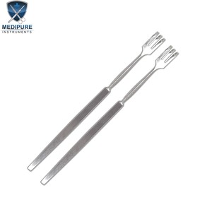 Gancho Quirúrgico Premium de Tres Puntas de Acero Inoxidable para Manipulación de Tejidos Blandos, Uso en Cirugía Plástica y ORL - Product Image 2