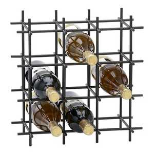 High-Density Floor-Standing <b>Metal</b> Wine Rack - Heavy-Gauge Steel Commercial Bottle Storage <b>Grid</b>-B2B Wholesale Supply - Product Image 6