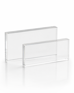 Custom Logo Printed Clear Acrylic Block Display, Solid Lucite Award and Window Signage, Luxury Retail Countertop Display <b>Stand</b> - Product Image 1