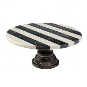 Haute qualité article décoratif pour la maison vente chaude nouveau Design 2025 Designer métal article de luxe marbre et métal gâteau support pour mariage - Product Image 5