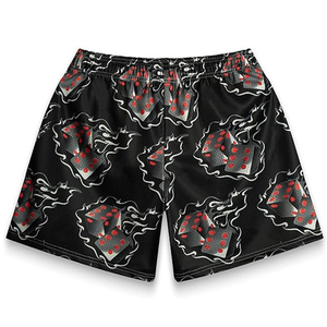 Maillot de basketball réversible en mesh sublimé personnalisé pour jeunes, short de basketball athlétique épais pour hommes 6XL, motif flamme, taille mi-haute - Product Image 2