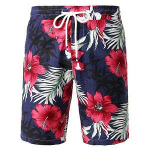 Quick Dry Hawaiian Swim Trunks Men Tropical Floral Beach Shorts Elastic Drawstring Mesh L Sublimation Printing Compression <b>Boxer</b> - Product Image 1