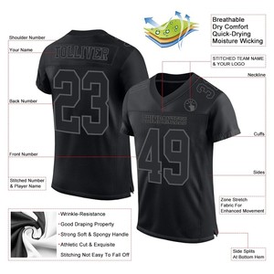 Football Team Jerseys Custom Design Football Jerseys Uniform Quick Dry Breathable Wholesale OEM ODM Service 100% Polyester - Product Image 2