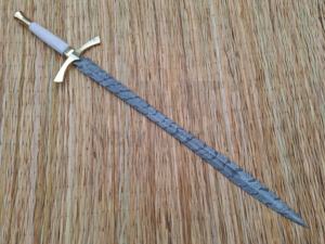 DAMASCO ZEBRA PATRÓN HECHO A MANO EXCALIBUR ESTILO VIKING SWORD 2017 - Product Image 5