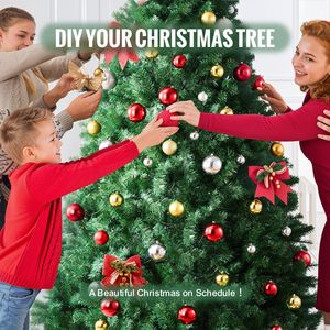 Albero di Natale Artificiale 2,3m con 1346 Rami Decorazione Completa per Feste Natalizie Casa Ufficio Base in Metallo - Product Image 4