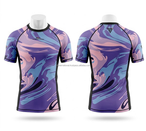 Private Label Men’s Surf Rash Guard <b>UV</b> Protection <b>Swimwear</b> Wholesale Rash Guard - Product Image 1