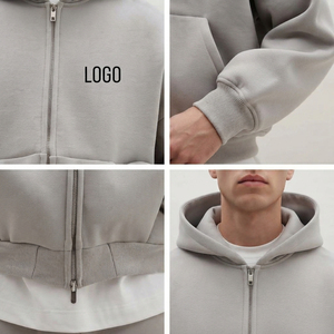 Vente en gros de sweats à capuche oversize pour hommes avec fermeture éclair, style streetwear, en molleton de coton épais de qualité, personnalisables avec logo OEM - Product Image 5