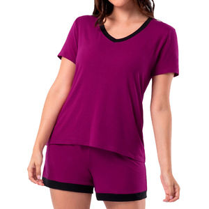 Ensemble deux pièces côtelé brodé pour femme, idéal pour l'été, le sport ou la détente (short et jogging) - Product Image 2
