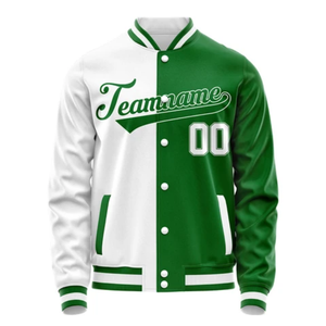 Chaqueta Varsity Personalizada para Hombre con Logotipo de Chenille, Chaqueta Letterman Extra Grande al por Mayor con Mangas de Cuero - Product Image 1
