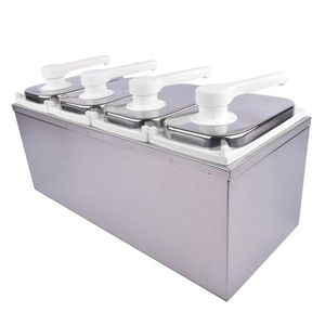 8L Stainless Steel Sauce Pump <b>Dispenser</b> Squeeze Condiment Dispensing Container <b>Drink</b> <b>Dispenser</b> with Pump Station - Product Image 6