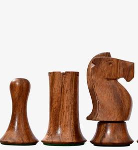 Pièces d'échecs minimalistes de style soviétique en bois de Sheesham et de buis – Ensemble de tournoi avec hauteur de roi de 3,7 cm au meilleur prix - Product Image 3