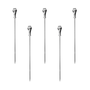 ไม้จิ้มค็อกเทลสแตนเลสคลาสสิกพร้อมหัวเปลือกหอย ใช้ซ้ำได้ อุปกรณ์บาร์สำหรับตกแต่งค็อกเทล อุปกรณ์บาร์และเครื่องดื่ม - Product Image 2