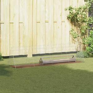 Gabbia per Polli in Acciaio Zincato 84.65 X 21.65 X 21.65 Pollici, Gabbia per Animali in Argento - Product Image 1