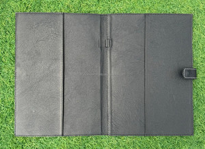 New 2025 High Quality Custom <b>A4</b> Size Hand Tooled Leather Professional Padfolio Genuine Leather Interview <b>Folders</b> for Women & Men - Product Image 6