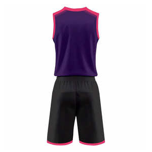 Uniforme de Baloncesto Personalizado en Morado y Rosa 2026, Jersey 2025, Sublimación Completa, Conjunto Deportivo Profesional para Equipos, Graduado HD - Product Image 4