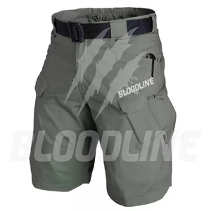 Tactical Outdoor Cargo Shorts Men Quick Dry Oxford Fabric Elastic Waist Mid Rise Casual Style Solid Color Bermuda Shorts - Product Image 3