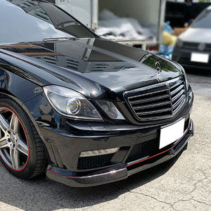 Nouvelle lèvre de pare-chocs avant en fibre de carbone style V, à visser, pour rétrofit/amélioration, compatible uniquement avec Mercedes-Benz W212 E63 AMG pré-lifting 2010-2013 - Product Image 4