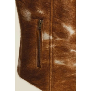 Custom Cowhide Hair On Leather <b>Vest</b> Mens Western <b>Cowboy</b> Leather <b>Vest</b> Genuine Leather Waistcoat OEM ODM - Product Image 4