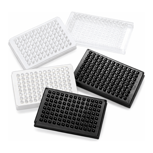 Microplaques de laboratoire Corning à 96 puits, noires/transparentes et blanches/transparentes en polystyrène pour fluorescence et microscopie - Product Image 2