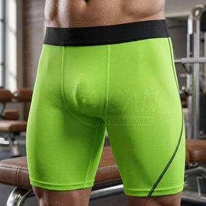 Shorts de compression décontractés respirants à taille élastique de qualité supérieure pour l'entraînement de lutte, la gym et les sports actifs pour hommes - Product Image 5