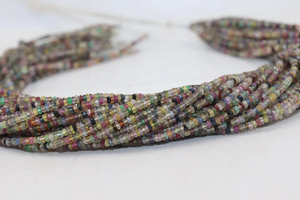 Cuentas Sueltas de Zafiro Natural Multicolor, Forma Redonda Facetada, 3 mm, 16 Pulgadas, para la Elaboración de Joyas - Product Image 3
