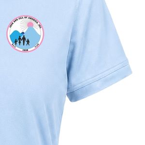 เสื้อโปโลปักลายตราสัญลักษณ์แจ็คแอนด์จิล สีฟ้าอ่อน แขนสั้น คอปก ติดกระดุม น้ำหนักเบา เหมาะสำหรับชุดทีมกีฬา - Product Image 3
