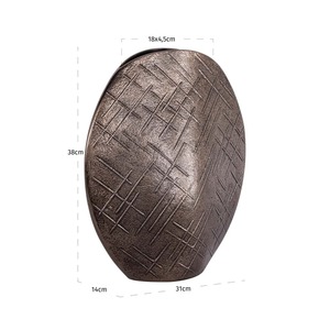 Style To Bloom Design Modern <b>Wall</b> <b>Vase</b> Oval Shape Handmade Decorative 34cm and 28cm Height Gold Finish - Product Image 2