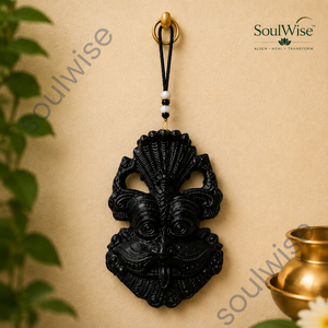 Sculpture artisanale en obsidienne en forme de tête de dragon avec protection contre le mauvais œil, provenant du Maharashtra - Collection de décoration intérieure - Product Image 4