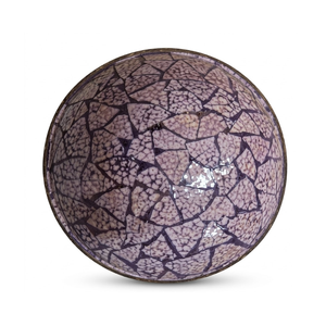 Bol en coquille de noix de coco avec des accents sculptés détaillés, finition éco-responsable, texture lisse pour une utilisation en cuisine - Product Image 1