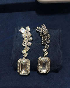 IGI/GIA Lab Grown Vintage 14K oro blanco boda/compromiso pendiente Esmeralda diamante Unisex perfecto aniversario y regalo de fiesta - Product Image 4