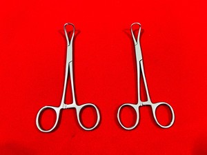 Pinzas para toallas Backhaus de 3 1/2 pulgadas, de acero inoxidable quirúrgico con recubrimiento de color, instrumentos médicos, pinzas de bloqueo para uso con paños quirúrgicos, metal med - Product Image 5