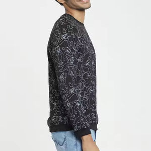 Sweat-shirt imprimé long pour homme, style streetwear, en coton, coupe oversize, fabriqué au Pakistan, dernière collection, prix compétitif - Product Image 2