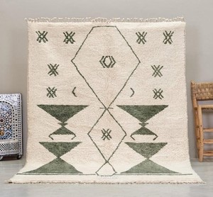 Grands tapis marocains en laine berbère personnalisés pour chambre à coucher salon ou hôtel Jute épais et coton pour les espaces - Product Image 2