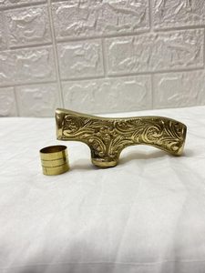 Brass T-Head Handle Polish Brass 5 Inch Luxury Simple for Walking <b>Cane</b> Decorative <b>Cane</b> Knob <b>Garden</b> Camping Agriculture Outdoor - Product Image 3