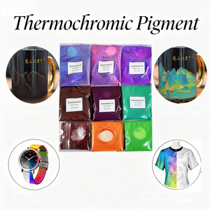 22 ℃   25 ℃   28 ℃   31 ℃   33 ℃   45 ℃   Pigmen Warna Sensitif Panas Suhu Tinggi menjadi Bubuk Termokromik Tak Berwarna - Product Image 1