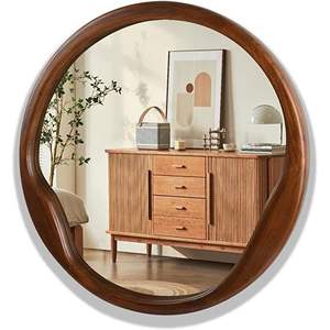 Miroir mural en bois écologique RR ENTERPRISES avec cadre artisanal durable, produit écoresponsable fabriqué en Inde - Product Image 3