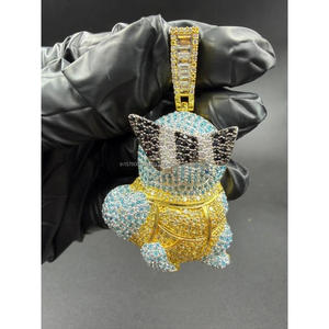 Luxury Hip Hop Character Pendant Lab Grown Diamond Bling Necklace Jewelry Piece For Men Women - Product Image 1