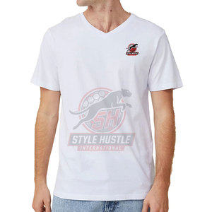 Diseña Tu Propio Logotipo, Camisetas de Cuello en V para Hombre Hechas de Algodón, Diseño Personalizado, Camisetas de Cuello en V para Hombre Estilo Urbano - Product Image 6