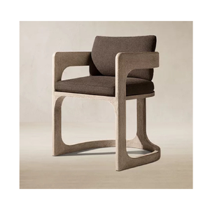 Fauteuil de jardin moderne d'extérieur rembourré avec structure en bois pour patio et villa - Product Image 5