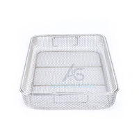 Plateau en maille d'acier inoxydable de qualité supérieure, cadre robuste, durable et réutilisable pour l'organisation des outils cliniques, conforme CE, manuel inclus