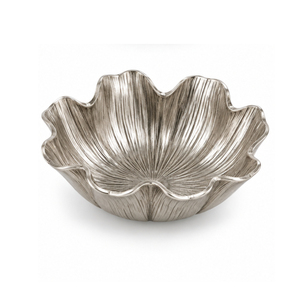 Bol décoratif de qualité supérieure en forme de fleur, en métal martelé plaqué argent, pour fruits, à poser sur la table, pour la décoration de la maison et des hôtels de luxe - Product Image 6