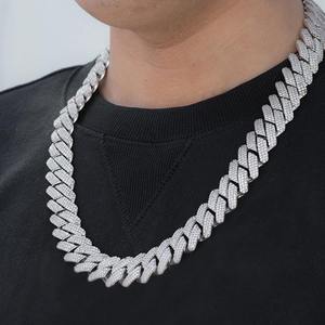 Chaîne cubaine en argent sterling 925 avec moissanite, certifiée GRA, bijoux hip-hop personnalisés, collier, accessoire de mode - Product Image 2