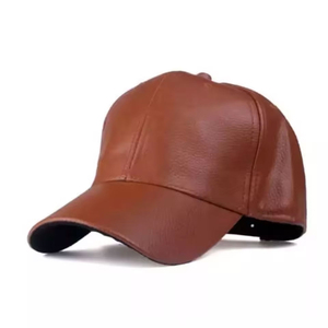 Waterproof Fashion Wear Leather Hat 100% Leather Personalized Unisex Baseball Original Leather Hats - Product Image 2