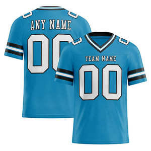 Maillot de football américain personnalisé PLAYER'S POINT unisexe 100% polyester blanc et rouge col en V impression numérique 23 anti-humidité - Product Image 1