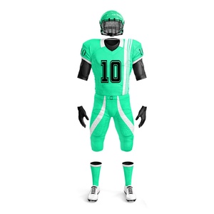 Maillot de football américain personnalisé à col en V pour homme, grande taille, 100 % polyester, séchage rapide, imprimé par transfert thermique, avec taille élastique latérale - Product Image 1