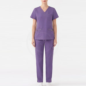 Uniforme d'infirmière élégant pour femmes, tenue médicale légère avec poches pratiques et tissu résistant - Product Image 5